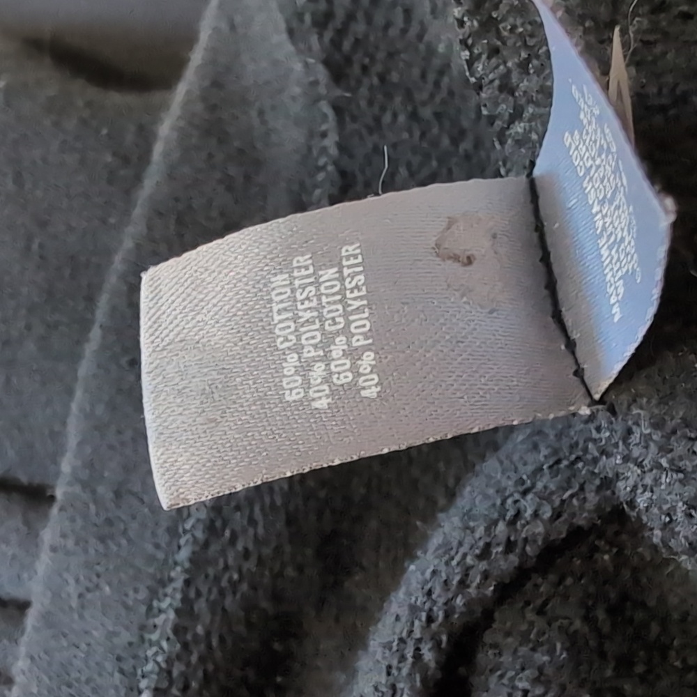 Aerie Black Oversized Lace Up Neckline Crop Hoodie Fall Sweatshirt Large - Picture 9 of 11